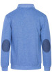 Thumbnail Pull bleu uni Grande Taille avec une coupe droite col polo et à manches longues - Image 2
