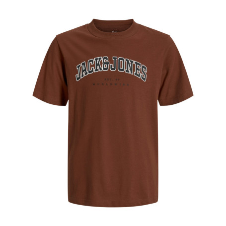 T-shirt en coton brique uni avec une coupe...