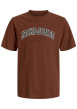 Thumbnail T-shirt en coton brique uni avec une coupe droite et nom iconique