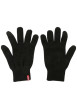 Thumbnail Gants noirs unis compatibles avec écrans tactiles et étiquette de la marque