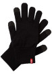 Thumbnail Gants noirs unis compatibles avec écrans tactiles et étiquette de la marque - Image 2