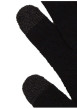 Thumbnail Gants noirs unis compatibles avec écrans tactiles et étiquette de la marque - Image 3