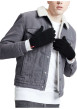 Thumbnail Gants noirs unis compatibles avec écrans tactiles et étiquette de la marque - Image 4