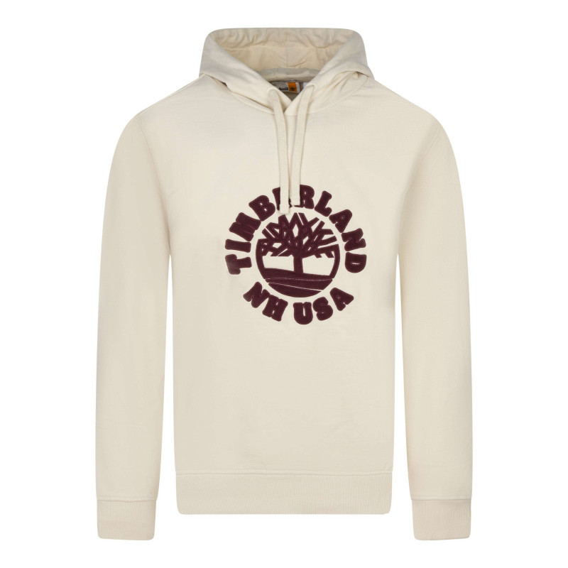 Timberland - Sweat En Coton écru à Coupe Droite Avec Un Col à Capuche Et Imprimé Logo - écru Timberland - Sweat En Coton écru à Coupe Droite Avec Un Col à Capuche Et Imprimé Logo - écru