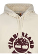Thumbnail Sweat en coton écru à coupe droite avec un col à capuche et imprimé logo - Image 3