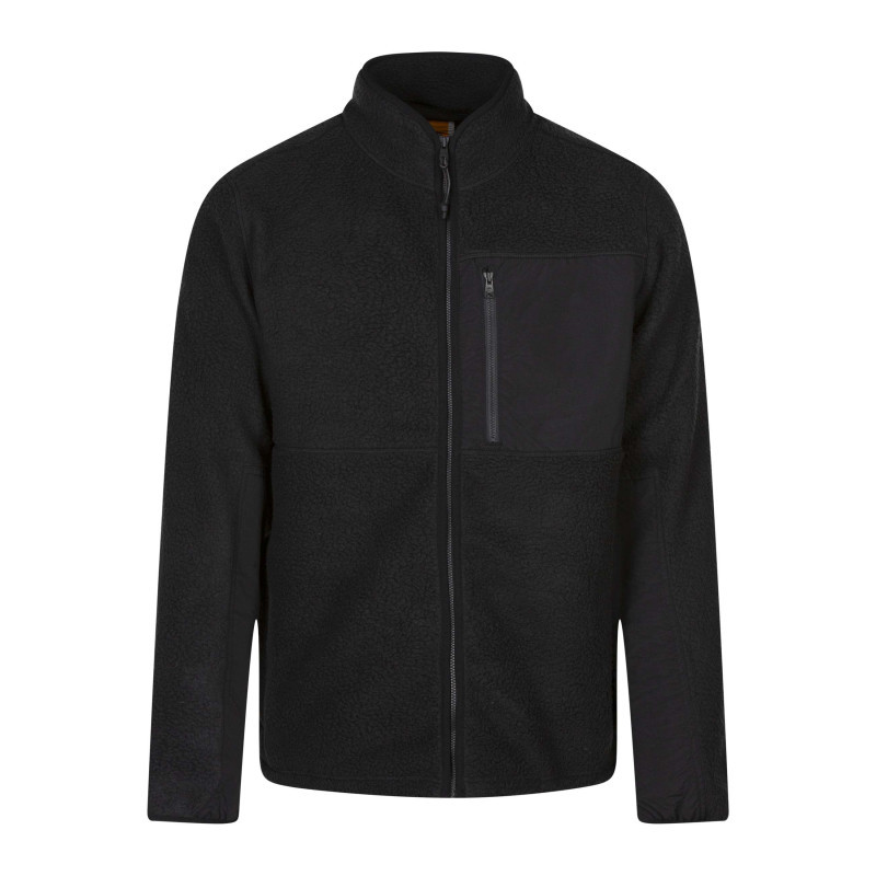 Timberland - Sweat Noir Bi-matière à Coupe Droite Avec Un Col Montant Et Un Zip - Noir Timberland - Sweat Noir Bi-matière à Coupe Droite Avec Un Col Montant Et Un Zip - Noir