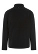 Thumbnail Sweat noir bi-matière à coupe droite avec un col montant et un zip - Image 2