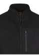 Thumbnail Sweat noir bi-matière à coupe droite avec un col montant et un zip - Image 3