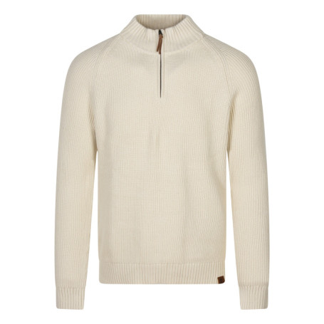 Pull en coton écru en maille tricotée avec une...