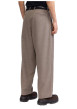Thumbnail Pantalon Chino taupe pourvu d'une coupe ample et de passants pour la ceinture - Image 2