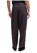 Thumbnail Pantalon Chino marron pourvu d'une coupe ample et de passants pour la ceinture - Image 2