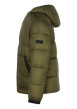 Thumbnail Doudoune noire matelassée à coupe droite avec un col à capuche - Image 3