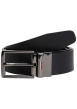Thumbnail Ceinture en cuir noire unie avec fermeture à boucle à ardillon interchangeable - Image 2