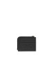 Thumbnail Porte-cartes en cuir noir uni made in France avec marque argenté - Image 2