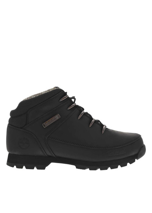 Bottines en cuir noires avec un talon plat et des lacets ronds