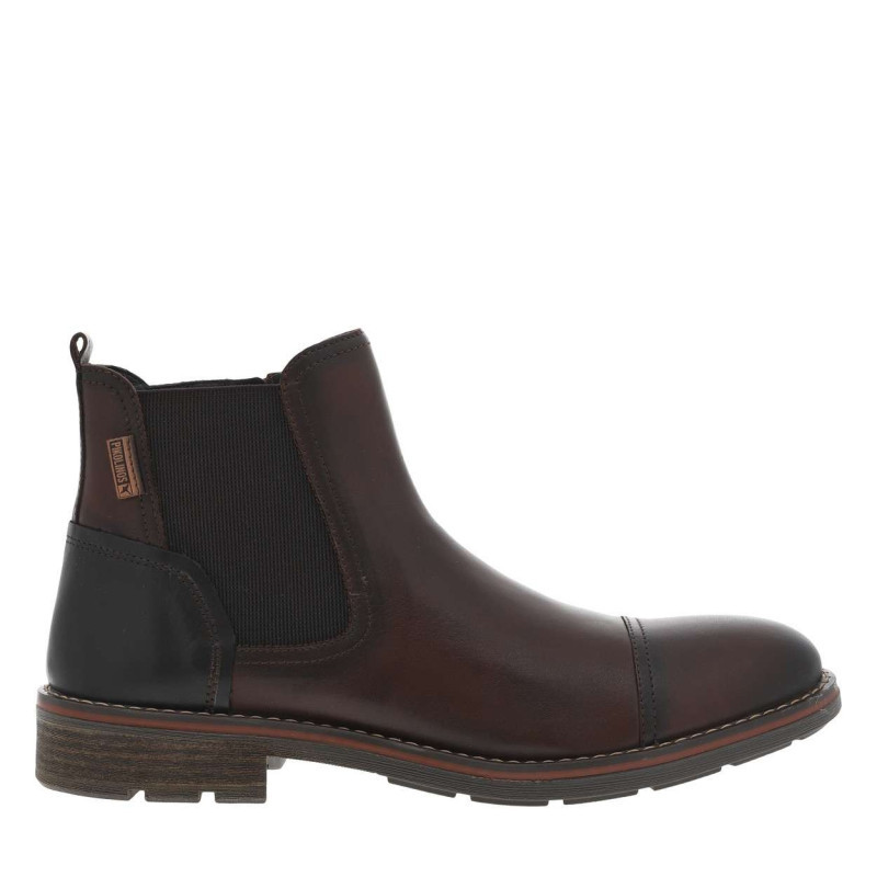 Pikolinos - Boots En Cuir Marron à Talon Décroché Bas Avec Un Zip Et Un Soufflet élastiqué - Marron Pikolinos - Boots En Cuir Marron à Talon Décroché Bas Avec Un Zip Et Un Soufflet élastiqué - Marron