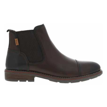 Boots en cuir marron à talon décroché bas avec...