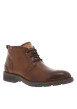 Thumbnail Bottines en cuir brunes à talon décroché bas avec des lacets ronds - Image 4