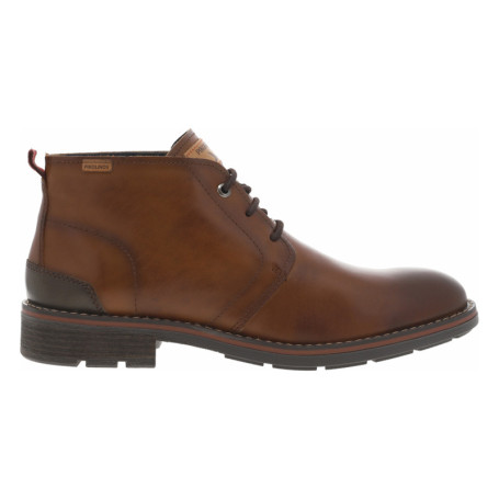 Bottines en cuir brunes à talon décroché bas...