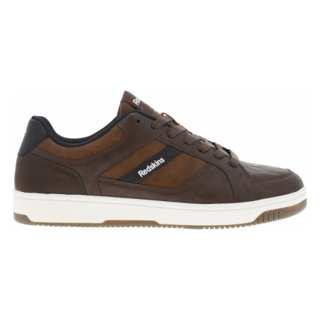 Sneakers brunes à talon plat avec des lacets et...