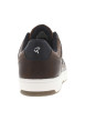 Thumbnail Sneakers brunes à talon plat avec des lacets et bandes bleues marine - Image 6