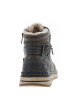 Thumbnail Bottines bleu marine à talon plat avec un zip et des lacets ronds - Image 6