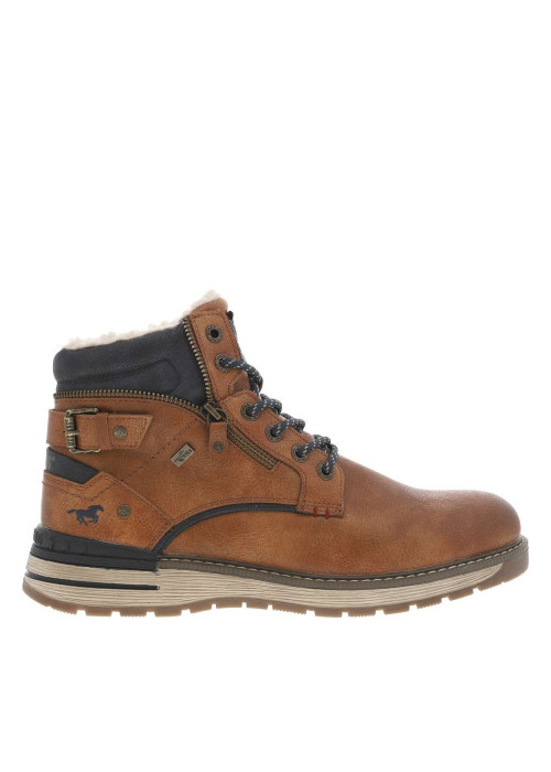 Sneakers bleu marine à talon plat avec des lacets et un zip latéral