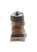 Thumbnail Sneakers bleu marine à talon plat avec des lacets et un zip latéral - Image 7