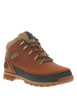 Thumbnail Bottines en cuir brunes à talon plat avec des lacets ronds tressés - Image 3