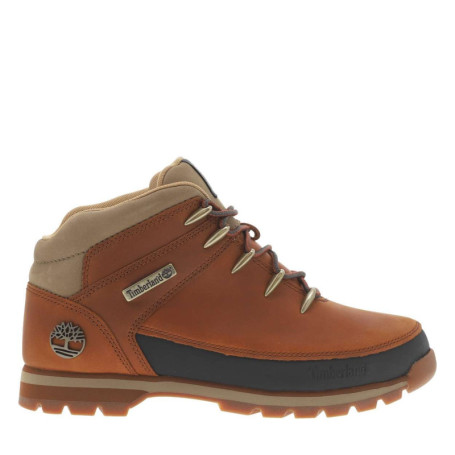 Bottines en cuir brunes à talon plat avec des...