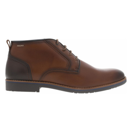 Bottines en cuir cognac à talon décroché bas...