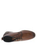 Thumbnail Bottines en cuir cognac à talon décroché bas avec des lacets ronds - Image 4