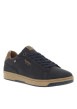Thumbnail Tennis bleu marine à talon plat avec des lacets et nom de la marque en relief - Image 3