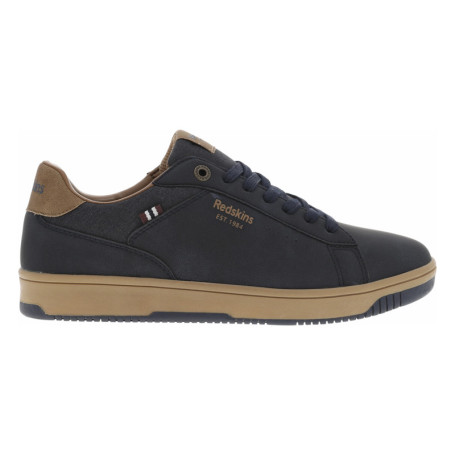 Tennis bleu marine à talon plat avec des lacets...
