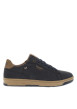 Thumbnail Tennis bleu marine à talon plat avec des lacets et nom de la marque en relief