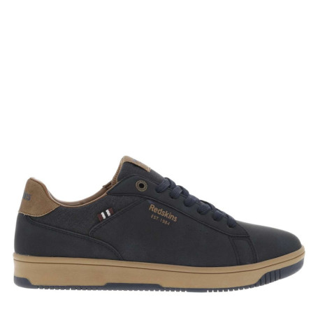 Tennis bleu marine à talon plat avec des lacets...