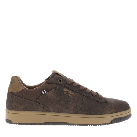 Tennis marron à talon plat avec des lacets et...