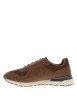 Thumbnail Baskets running cognac à talon plat avec des lacets et logo cousu - Image 2