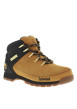 Thumbnail Bottines en cuir nubuck miel à talon plat avec des lacets ronds tressés - Image 4