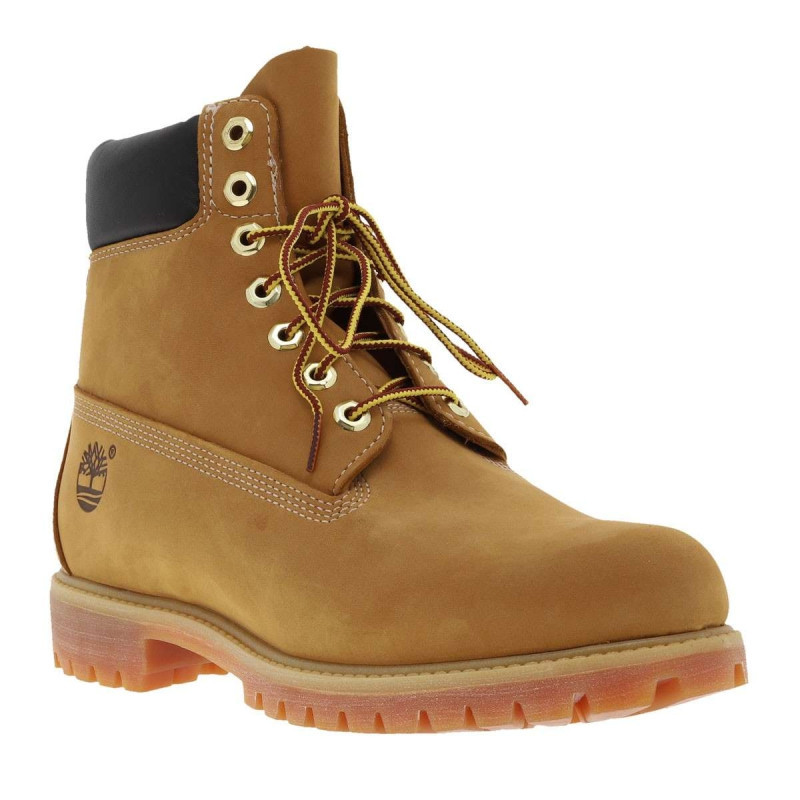 Timberland - Bottines En Cuir Nubuck Miel à Talon Plat Avec Des Lacets Ronds - Miel