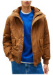 Thumbnail Blouson camel uni avec une coupe ajustée et un col à capuche réglable - Image 2