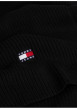 Thumbnail Écharpe en coton biologique noire unie avec le logo de la marque brodé - Image 3