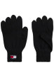 Thumbnail Gants en coton biologique noirs unis avec le logo de la marque cousu au poignet