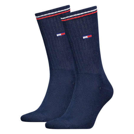 Chaussettes hautes en coton mélangé marine...