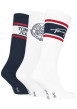 Thumbnail Chaussettes hautes en coton mélangé multicolores à motif de la marque - Image 2