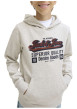 Thumbnail Sweat en coton mélangé écru uni avec un col à capuche et une coupe droite - Image 5