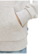 Thumbnail Sweat en coton mélangé écru uni avec un col à capuche et une coupe droite - Image 7