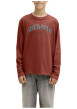 Thumbnail T-shirt en coton brique uni avec une coupe droite et un col rond - Image 5
