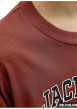 Thumbnail T-shirt en coton brique uni avec une coupe droite et un col rond - Image 7