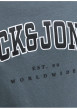 Thumbnail T-shirt en coton gris uni avec une coupe droite et un col rond - Image 2